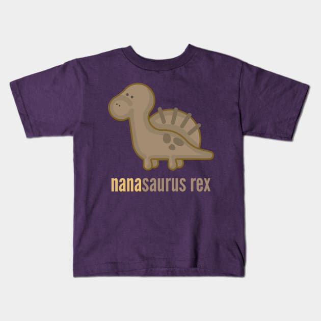 Nanasaurus Rex T-Shirt Dinosaur Family Shirts Kids T-Shirt by DoggyStyles